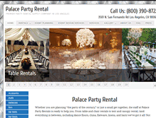 Tablet Screenshot of palacepartyrent.com